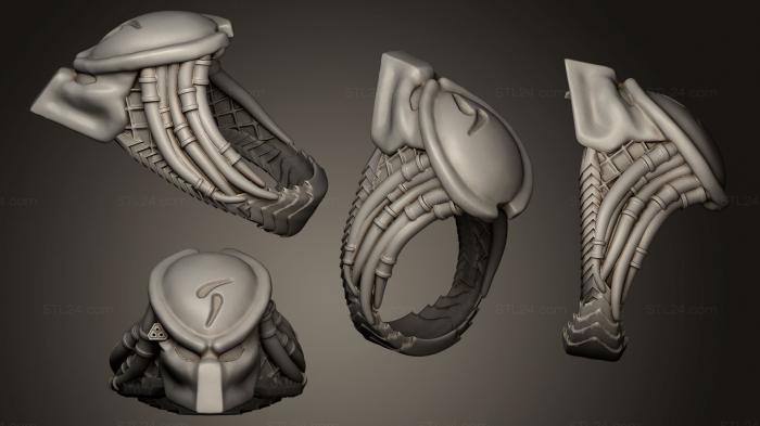 Ювелирные перстни и кольца (Кольцо хищника, JVLRP_0108) 3D модель для ЧПУ станка